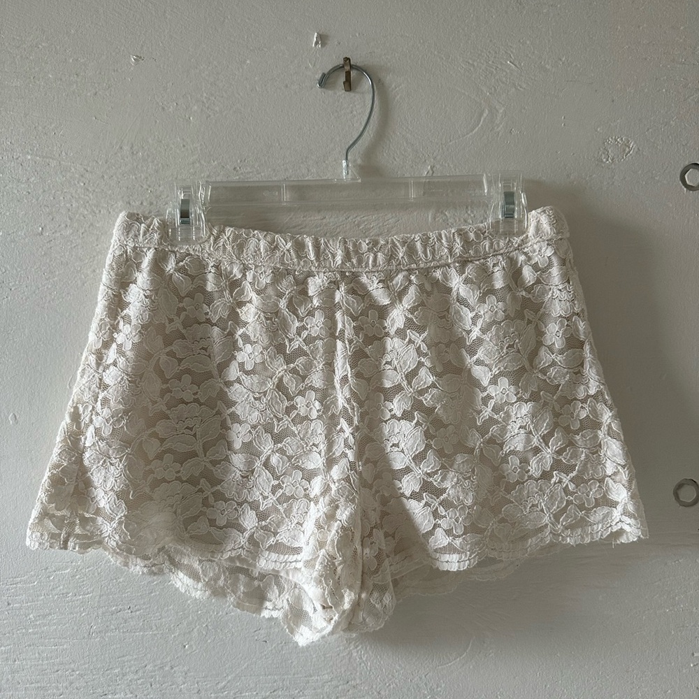 Abercrombie & Fitch Crochet Lace High Rise Boho Shorts